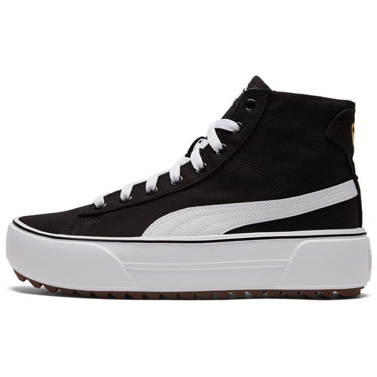 Puma Kaia Mid Cv Thick Sole High Top Sneakers Women Sneakers Black White 384409-02
