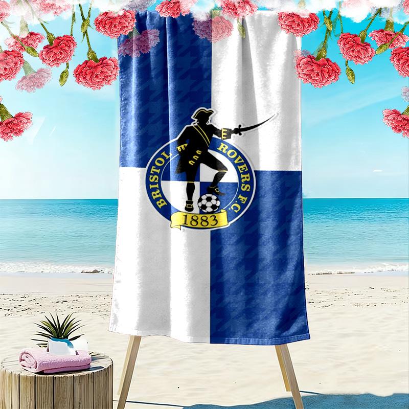 Bristol Rovers fc Print Beach Towel, Large Soft Quick Dry Towel for Beach Camping Swimming