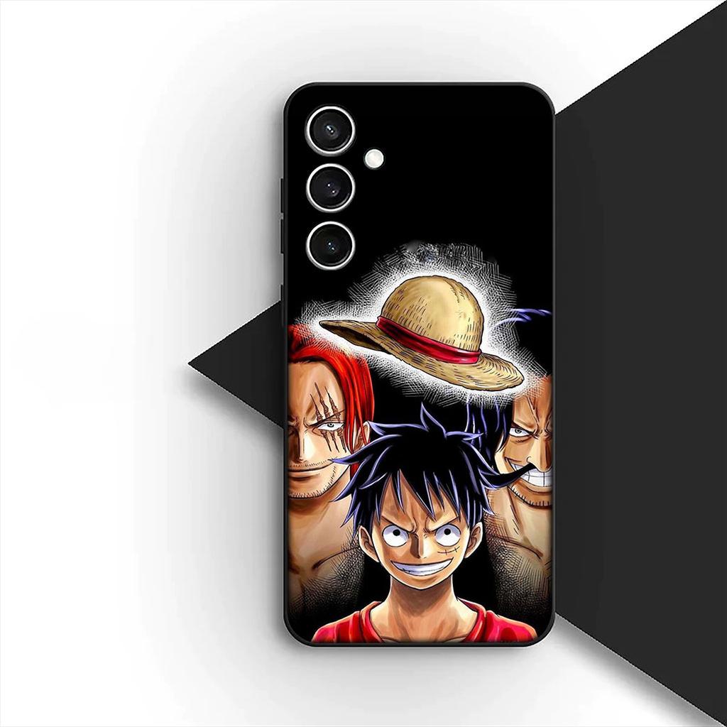 Cover for Samsung Galaxy A35 A36 A55 A26 A05 A06 A14 A50 A51 A53 A54 A12 A13 A23 Phone Case Red Hair One Luffy Pieces Shanks