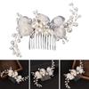 Свадебная тиара Цветок Гребень для волос Имитация жемчуга Головной убор Модная заколка для волос для женщин девушек