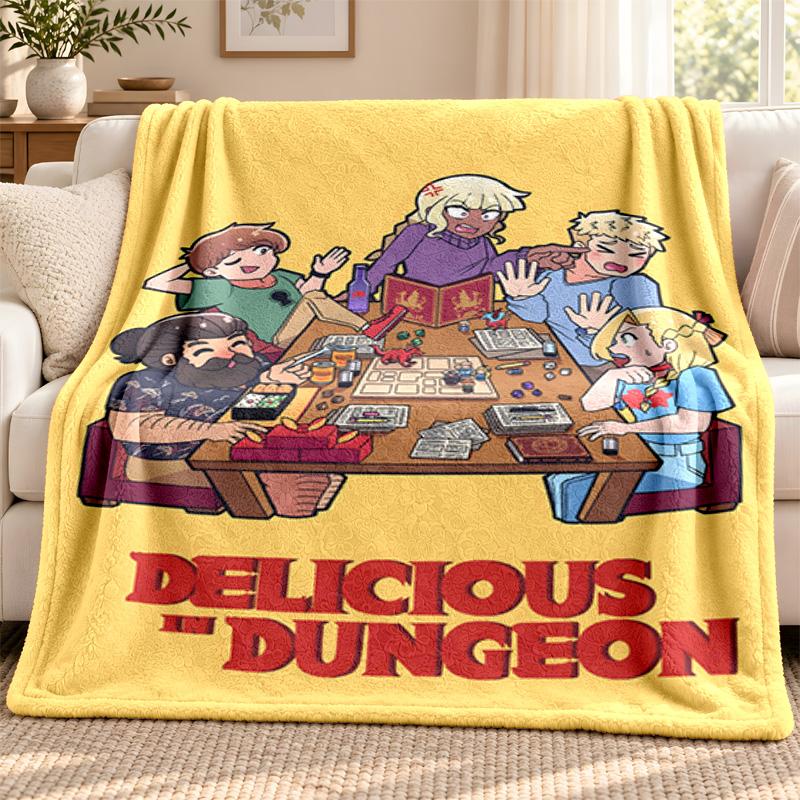 Delicious in Dungeon blanket Flannel Blanket Soft Cozy Plush Throw for Sofa Bed Lightweight Home Decoration Outdoor camping