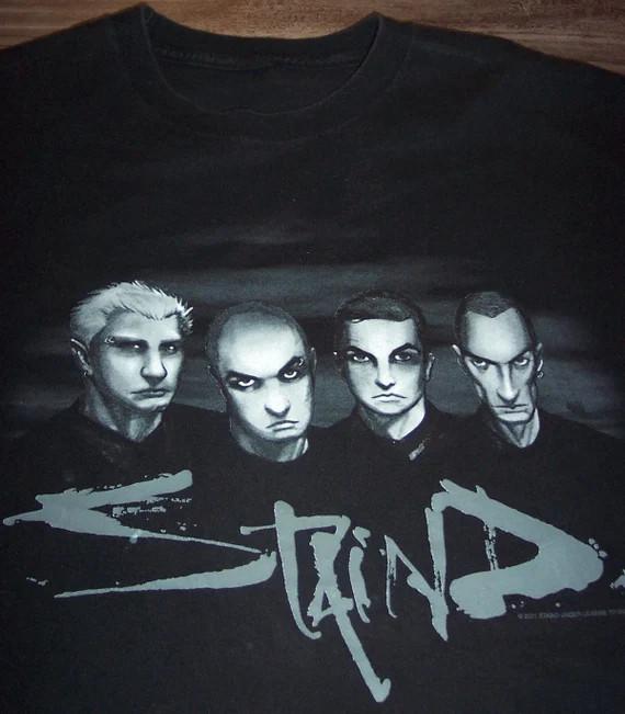 2001 STAIND BAND T-Shirt Black Classic Unisex Cotton Tee S -5XL BO717 Unisex T-Shirt