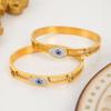 Personality Exaggerated Diamond-set Devil's Eye Bracelet Female Design Serrated Hollow Gold Bracelet Jewelry