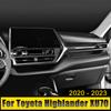 Для Toyota Highlander XU70 2020-2024 2024 Гибридный автомобильный воздухозаборник ABS Декоративная рамка Приборная панель Отверстие для кондиционирования Наклейки на полоску
