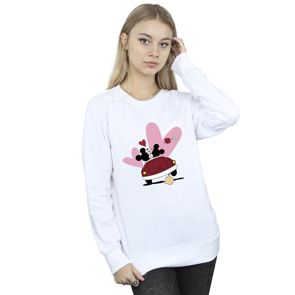 Disney Womens/Ladies Mickey Mouse Car Print Sweatshirt