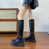 But Knee Boots Women's Autumn and Winter 2025 New British Style Platform Knight Boots Small Rear Zipper High Boots