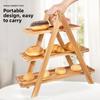 Wood Multilayer Dessert Stand Detachable Design Food Serving Tray  Party Serving