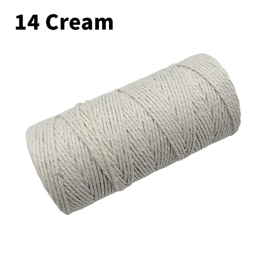 100 м/рулон 2 мм цветной хлопковый шнур макраме рождественский ручной работы плетеный канат гобелен ремесла свадебная лента DIY шнур домашний декор