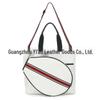 Canvas Striped Tennis Tote: Fashionable Ladies' Crossbody Handbag & Beach Sports Bag