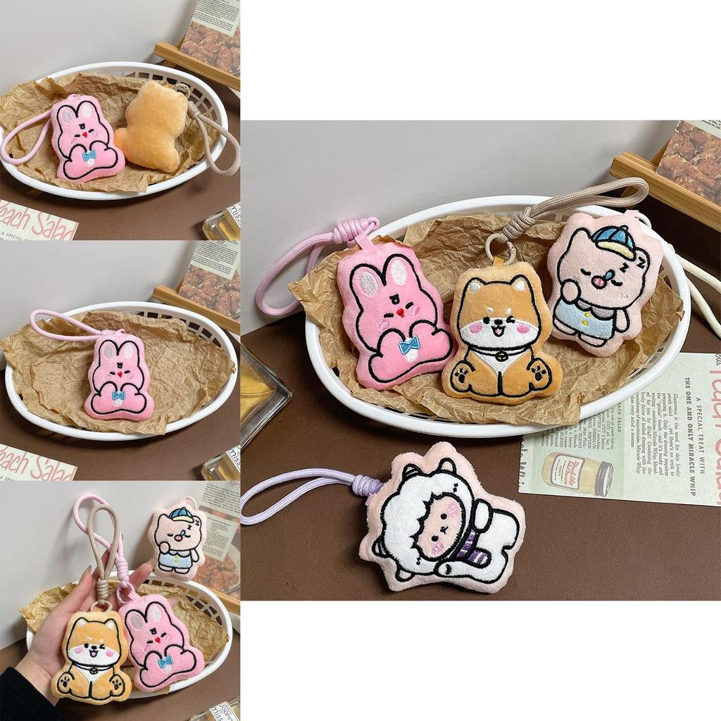 Plush Dog Pig And Rabbit Keychain With Pp Cotton Filling For Gift And Collection