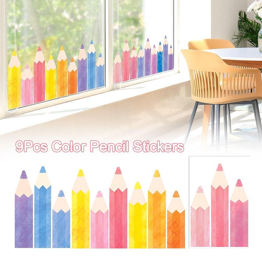 9Pcs Self-adhesive Wall Stickers PVC Window Decoration Sticker Wall/Window Decoration