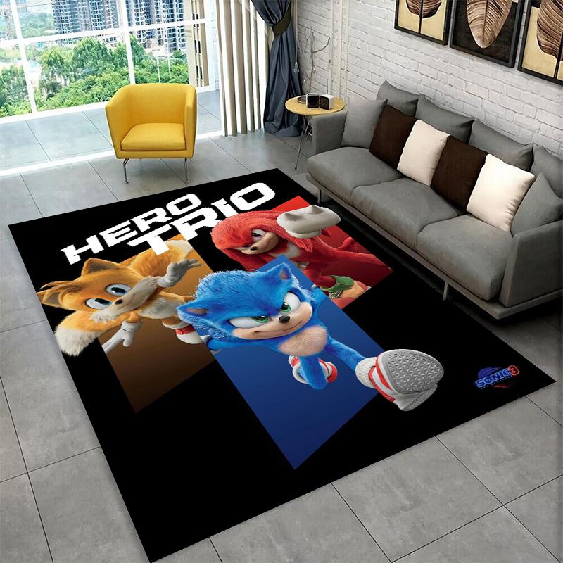Классический ковер-ковер S-Sonic Cartoon Game для игровой комнаты, спальни, гостиной, дивана, домашнего декора, детский коврик для пола, нескользящий коврик, подарок