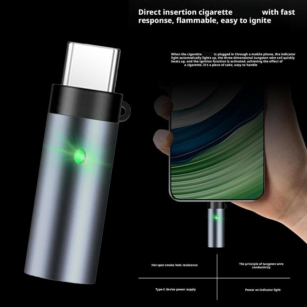 1/2 шт. USB Type-C мини зажигалка без встроенного аккумулятора портативная электрическая зажигалка маленькая беспламенная ветрозащитная для улицы