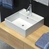 VidaXL Luxurious Square Ceramic Washbasin Overflow Toilet Hand Wash Basin Sink 140684