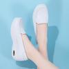 Thick-soled Nurse Shoes Women's Leather Wedge Heel Air Cushion Soft Sole Non-slip, Breathable and Not Tired Feet Flat-soled Heightening Comfortable