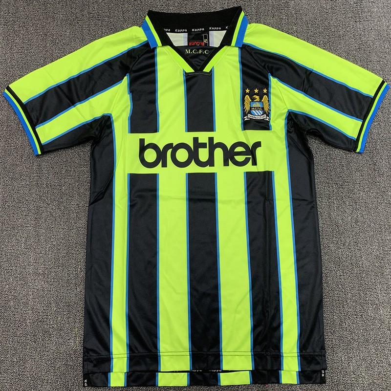 Manchester City Retro Football Jersey 2007-08 Home Kit Sun Jihai 17 Aguero 16 Adult Unisex Short Sleeve Soccer Shirt