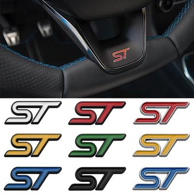 3D металлические буквы ST на эмблеме для руля автомобиля