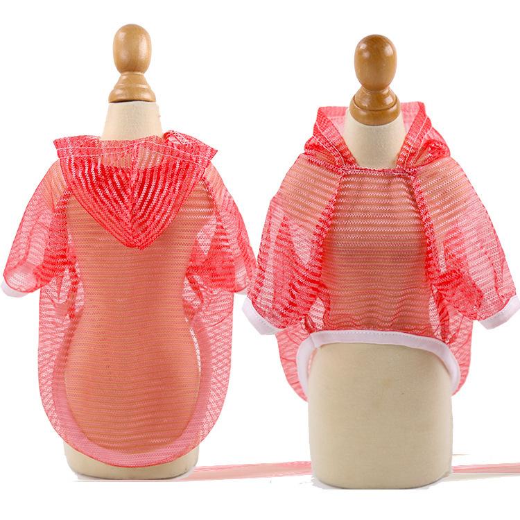 Весна/лето дышащая одежда для кошек и собак солнцезащитный жилет с капюшоном товары для животных маленький средний плюшевый мишка для собак Bigbear