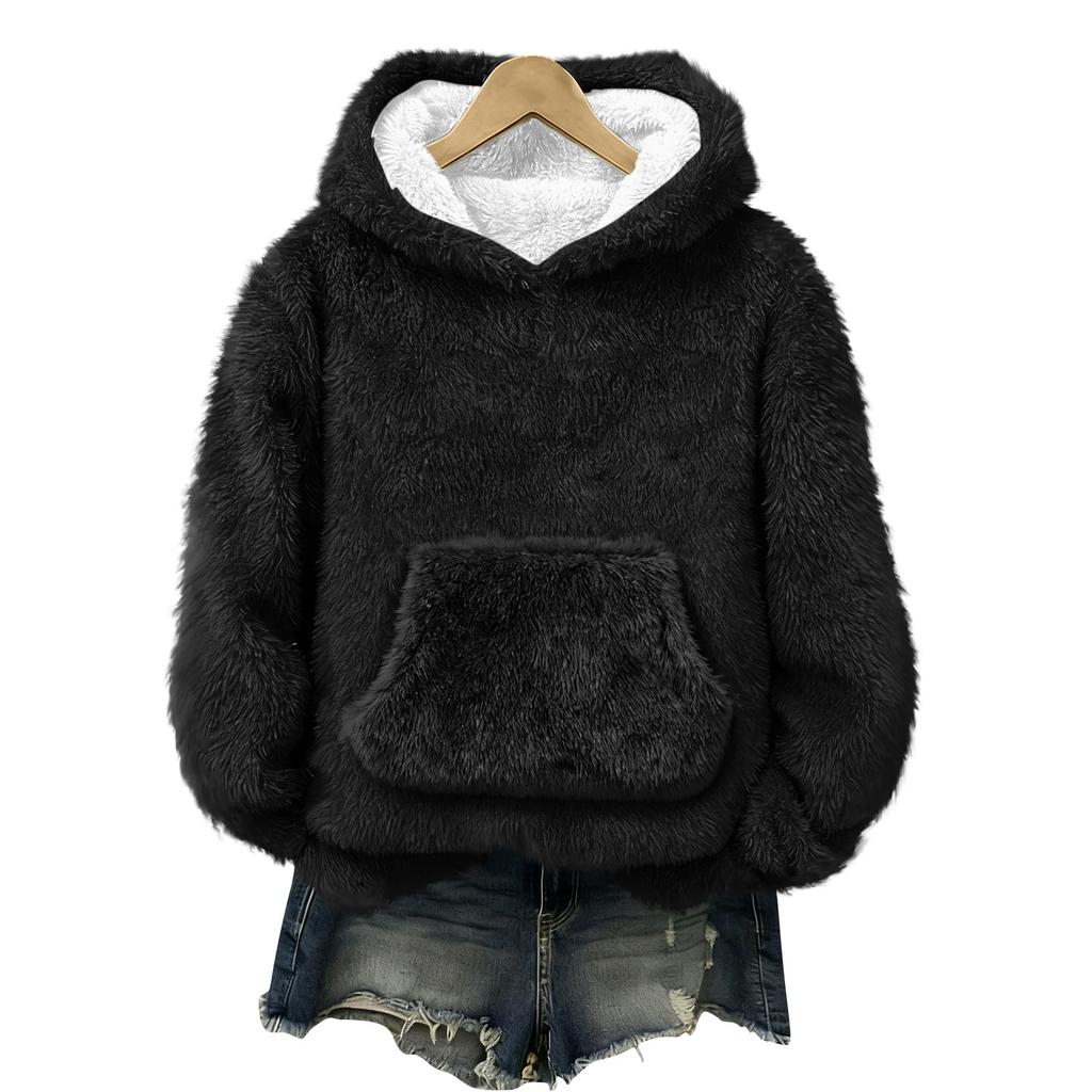 Женский фланелевый топ с капюшоном и длинным рукавом с принтом, толстовка с капюшоном