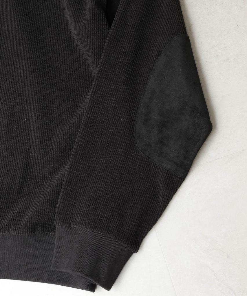 Nano Universe Mall JQD Corduroy Crew Neck Pullover, Men's, Size M, 185, Khaki Gray, 668-5223231