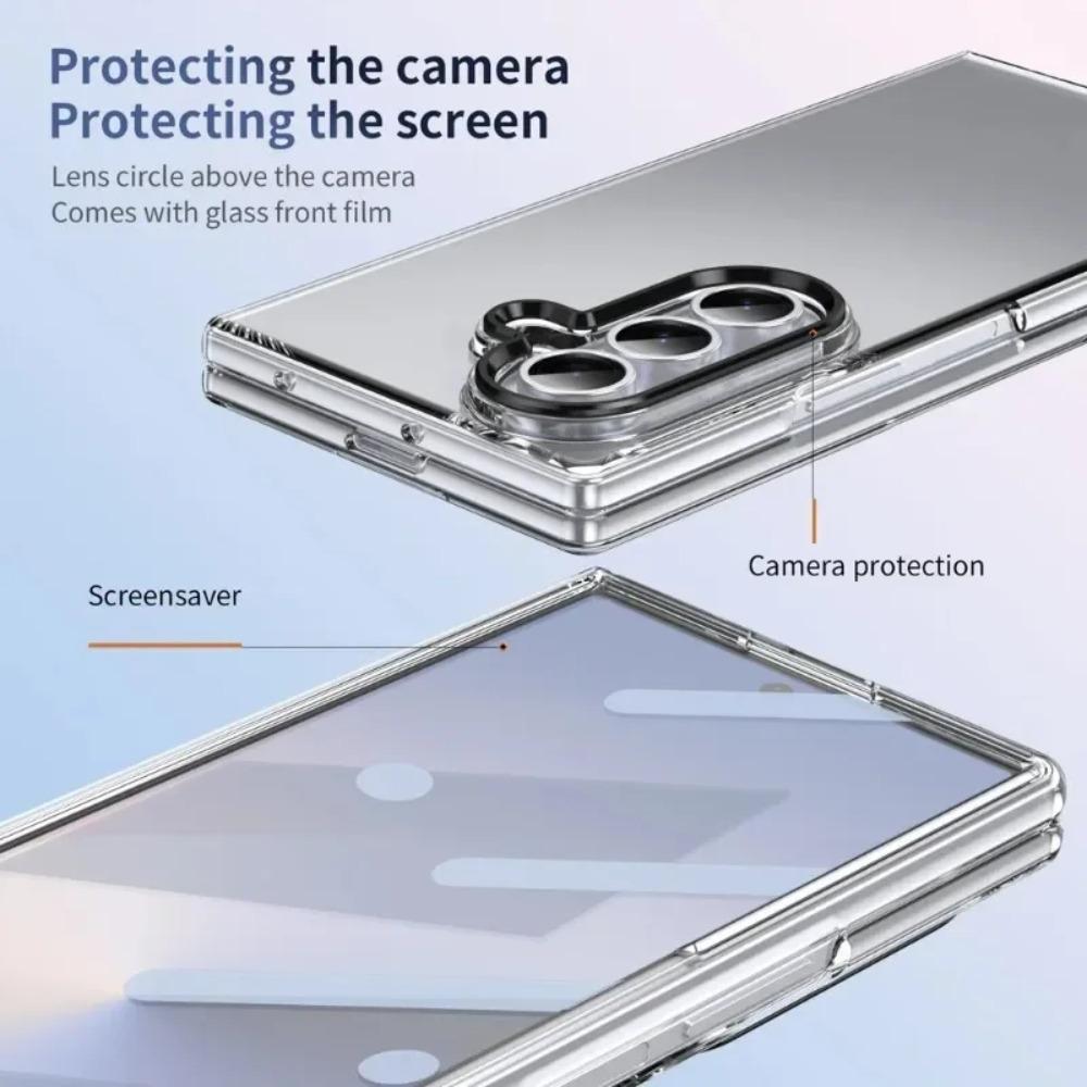 Ультратонкая прозрачная защитная пленка на весь экран Чехол для телефона Magsafe для Samsung Galaxy Z Fold7 6 5 4 3 Беспроводная зарядка Защитная крышка