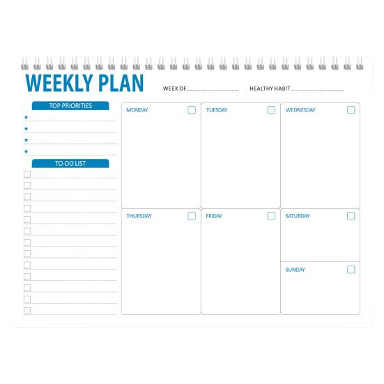 Daily Planner Coil Design Weekly Planner Notepad Appointments Reminders Notebook for Home School Office