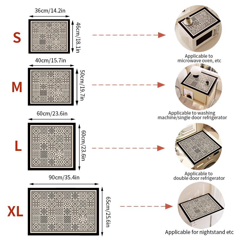 Washing Machine Dust Cover Waterproof Oven Microwave Refrigerator Fridge Top Protector Mat Coffee Drain Pad Table Placemat