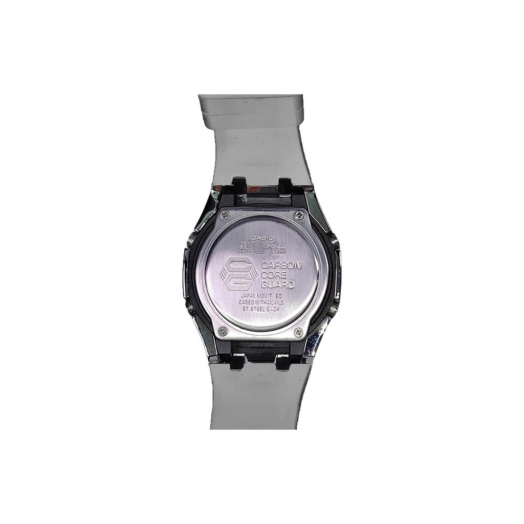 Casio Мужские часы с ЖК-дисплеем и аналоговой индикацией, серия 44 мм, черные, GA-2100-1A1(Watch3--)