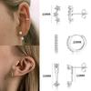 3 Pairs 316L Surgical Steel Hypoallergenic Earrings Set for Multiple Piercing Stud Huggie Small Hoop Earrings for Sensitive Ears
