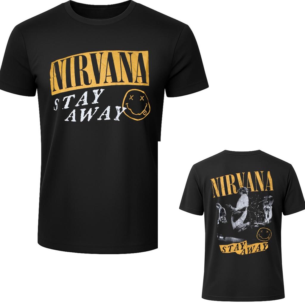 Ретро Хлопковая Футболка с Графикой Nirvana Унисекс Летняя С Коротким Рукавом Модный Бренд Футболка Роскошная Повседневная Винтажные Футболки