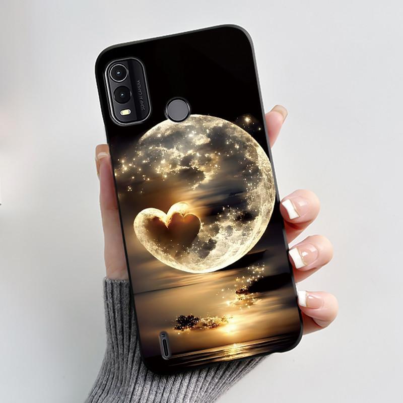 Black Case For Nokia G11 Plus Unique Design Black Cat Holding A Basket Pattern Shell Jelly Color Anti-scratch Soft Casing