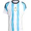 Messi Collection SS24 Fashion Logo Round Neck Training Short Sleeve Football Shirt Men Tops White Blue IZ2996