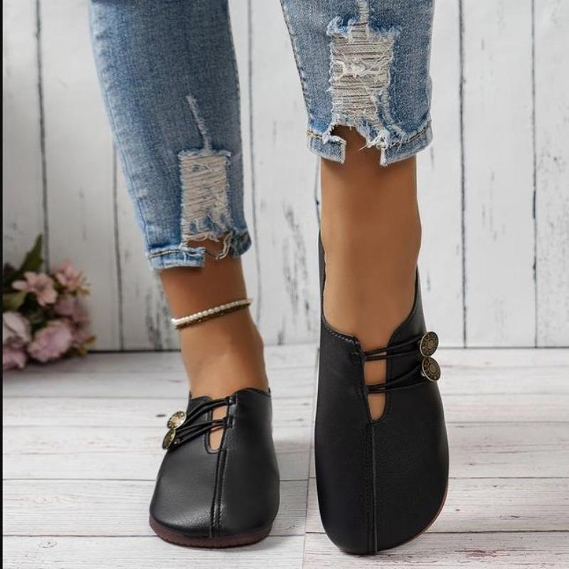 Fashion 2024 Spring Women's New Fashion Comfortable Square Head Casual Flat Loafers