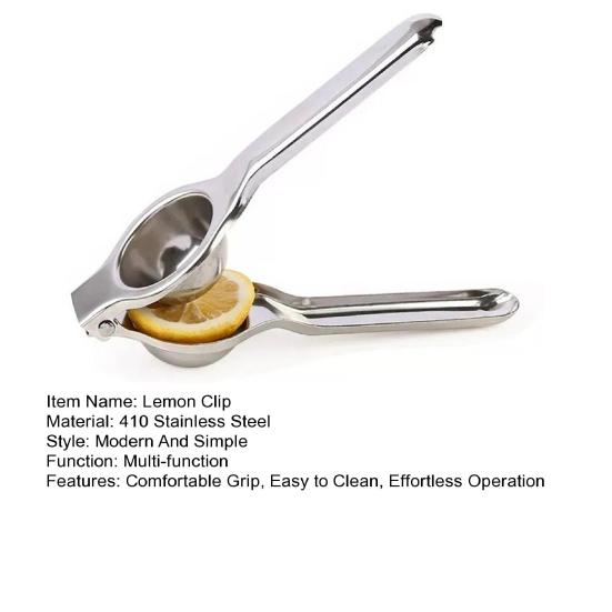 Manual Lemon Juicer Fruit Squeezer Comfortable Grip Stainless Steel Easy To Clean Seedless Lemon Squeezer