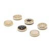 10pcs Metal 4-hole Buttons 12mm Round Gold Color Buttons Sweater Shirt Skirt Sewing Accessories