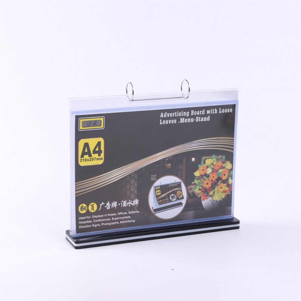 A4/A5 Menu Display Stand Sturdy Base Tabletop Loose-leaf Rack Poster Holder Retail Stores
