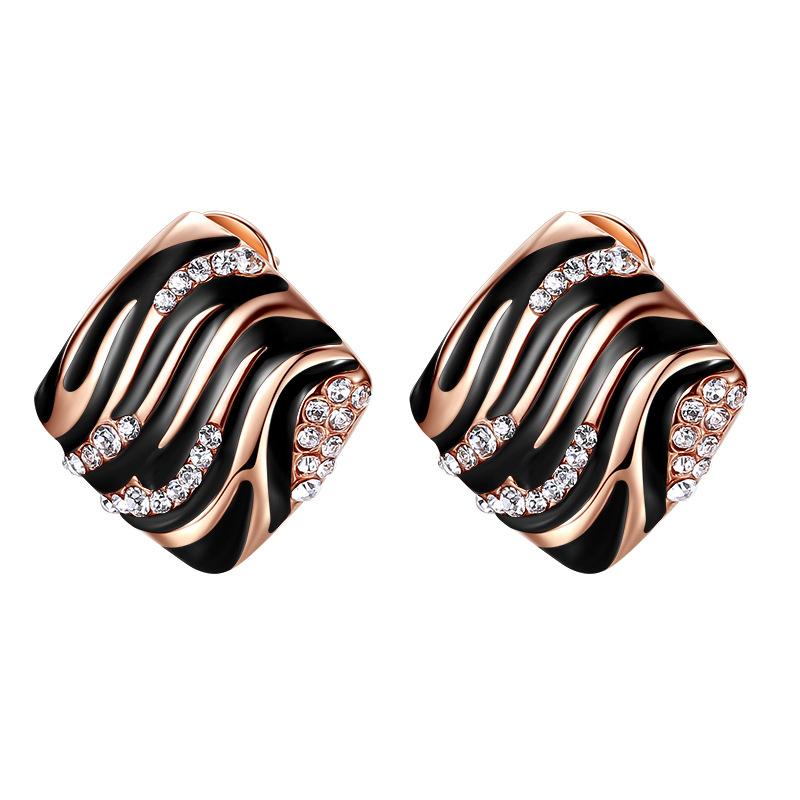 Stud Earrings High Sense Light Luxury Cold Wind Leopard Print Fashion Temperament Earrings Female Personality Cool People Niche Design Earrings