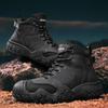 Outdoor Men's Boots Hiking Shoes for Men Outdoor Boots Warm Leather Climbing Mens Shoes Waterproof Non-slip Men Ankle Boots
