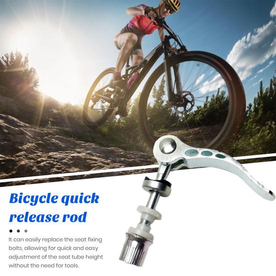 Black Bike Seat Clamp Rustproof Corrosion Resistant Reusable Quick Release Bike Seat Clamp Pipe Clamp Locking Screws