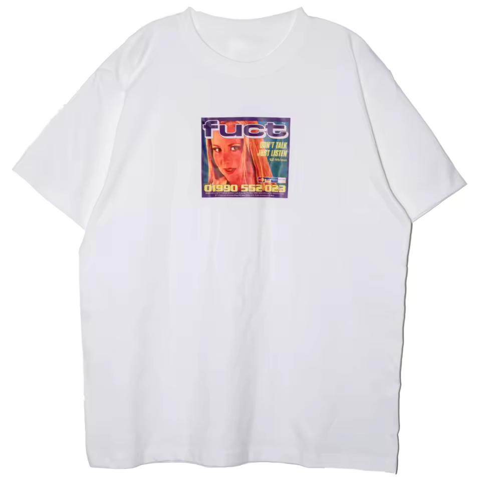 Fit FU 2026 CT Trendy Cotton T-shirt Loose Skateboard Street Graffiti Rock Hiphop Unisex Style Both of Men and Women