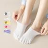 Women's Five-Toe No-Show Cotton Socks – Lightweight Breathable & Moisture-Wicking Toe-Separated Socks for Spring/Summer