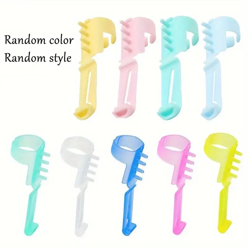 4 шт. Пластиковый протектор для пальца, направляющая для вязания крючком, для начинающих, аксессуары для вязания и вязания крючком