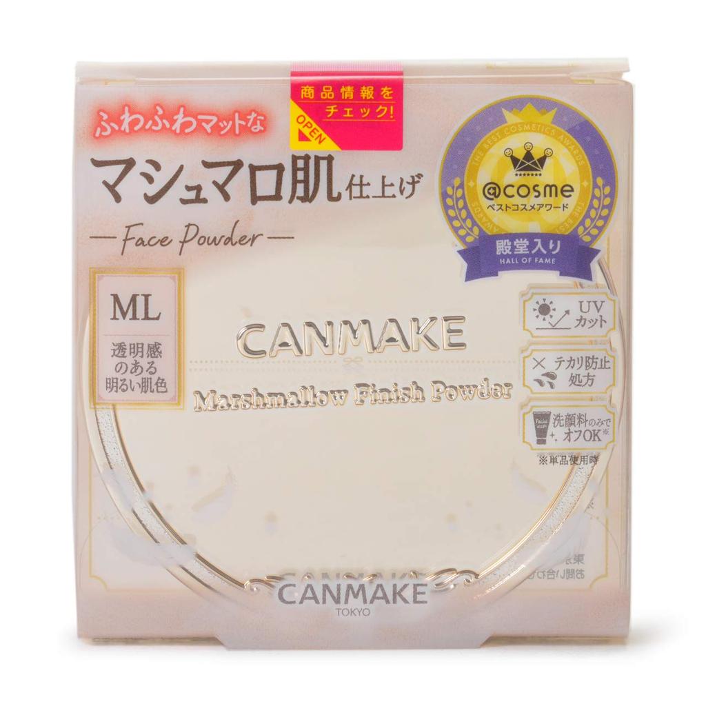 CANMAKE Marshmallow Finish Powder ML, матовая светлая охра, 10 г — безупречная матовая фиксирующая пудра для лица