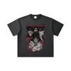 260 GSM Double Yarn 32 Count 100% Cotton Jujutsu Kaisen V17 Choso Print Unisex Heavy Cotton T Shirt… More