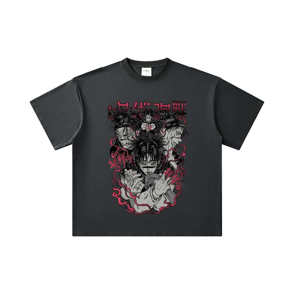 260 GSM Double Yarn 32 Count 100% Cotton Jujutsu Kaisen V17 Choso Print Unisex Heavy Cotton T Shirt… More