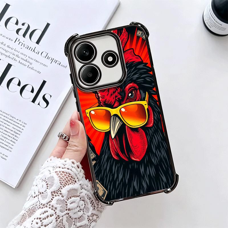 Чехол для телефона с рисунком Курица Курица Петух для Xiaomi Redmi Note 14 15 Pro Plus 13 12 11 11S 11T 10 9S 9 5G Защита от падения Подушка безопасности