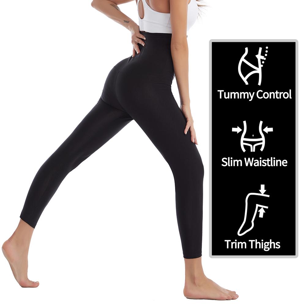 Women Sauna Pants High Waisted Compression Pants Workout Sweat Leggings Slimming Body Shaper Gym Exercise Thermo Sportswear Fitness Trousers