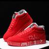 Men's Casual Shoes Red Bottom Sneakers Heart-shaped Print High Top Comfortable Flat Spring Autumn Lover Shoes Women 2024 Shoes