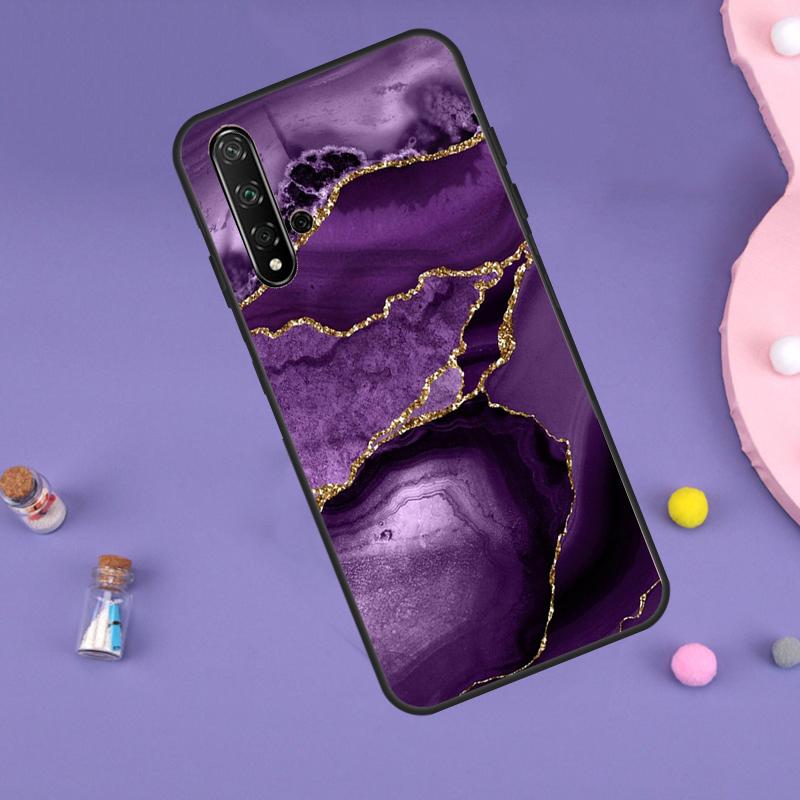 Чехол Teal Blue Gold Agate Marble Funda для Huawei Nova Y91 Y90 Y70 Y60 Y61 9 10 SE 11i 8i 7i 3i 5T P30 P40 Lite P60 Pro