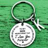 To My Son Daughter Inspirational Gift Keychain From Dad Mom Never Forget That I Love You Forever